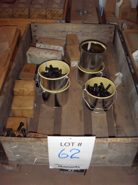(10) Pallets of assorted metric bolts, set bolts, pop rivet, tee bolts and nuts as lotted.