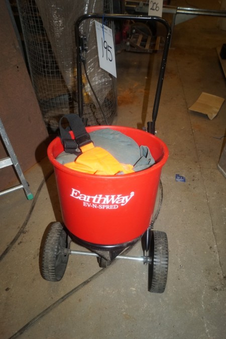Fertilizer spreader and cutting pants for chainsaw