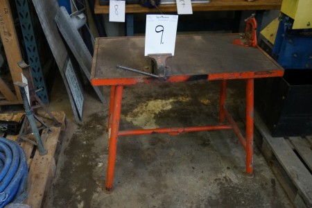 Portable workbench with vice and pipe screw 108x62x83 cm