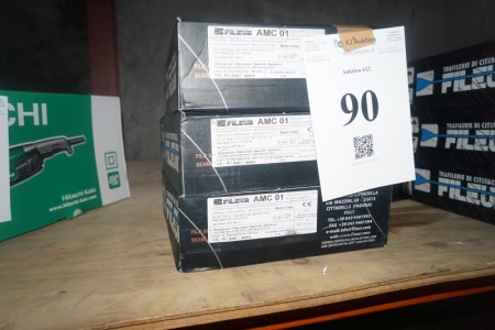 3 kasser svejsetråd. Fileur. AMC 01. 1,6 mm. Type: B300