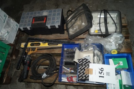 Various work lights + power tools and more.