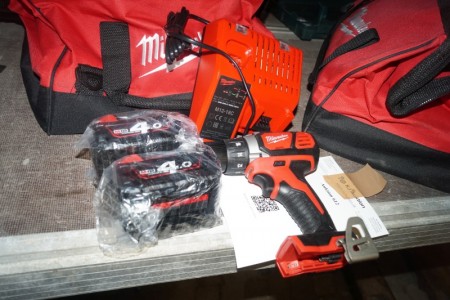 Milwalkee battery screwdriver with 2 batteries and chargers - unused