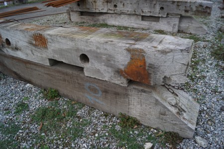 2 Stück Azobe Holz L: 440x40x40 cm