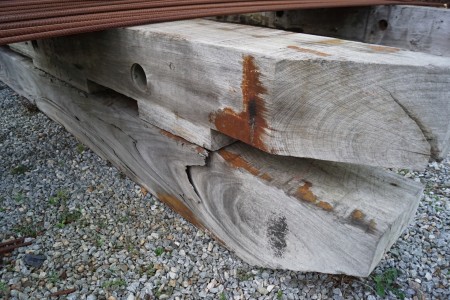 2 pcs azobe wood l: 440x40x40 cm