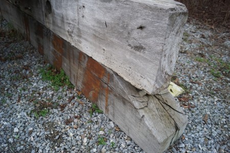 2 Stück Azobe Holz L: 440x40x40 cm