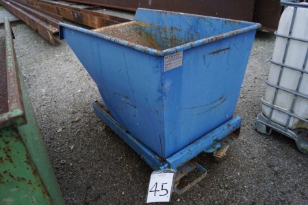 Tilting container on wheels 150x86x105 cm