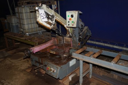 OPTIMUM belt saw, model S350G with extra blades and 2 rollers