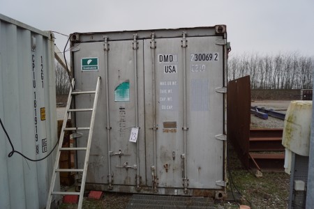 20 foot container with power, arranged as a workshop