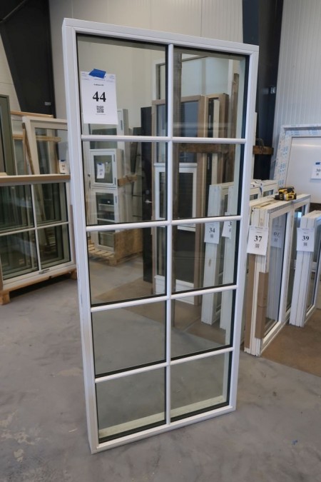 Wooden window, white / white, H211xB92 cm, frame width 11.5 cm
