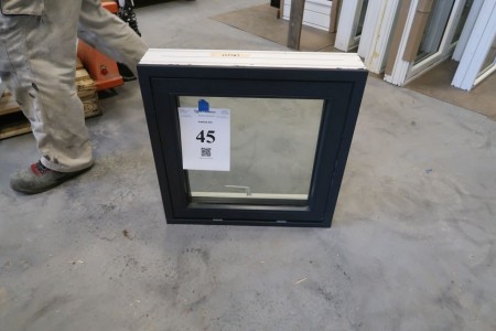 Fenster Holz / Aluminium, Anthrazit / Weiß, Rahmenbreite H59,5x59,5 cm 13 cm