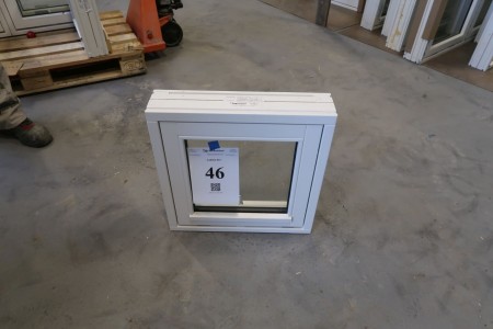 Wooden window, white / white, H50xB50 cm, frame width 11.5 cm