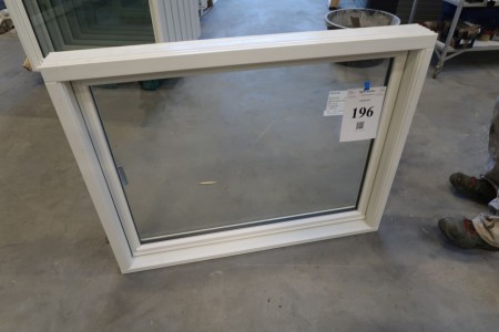 Wooden window, right in, white / white, H90xB115 cm, frame width 11.5 cm. model Photo