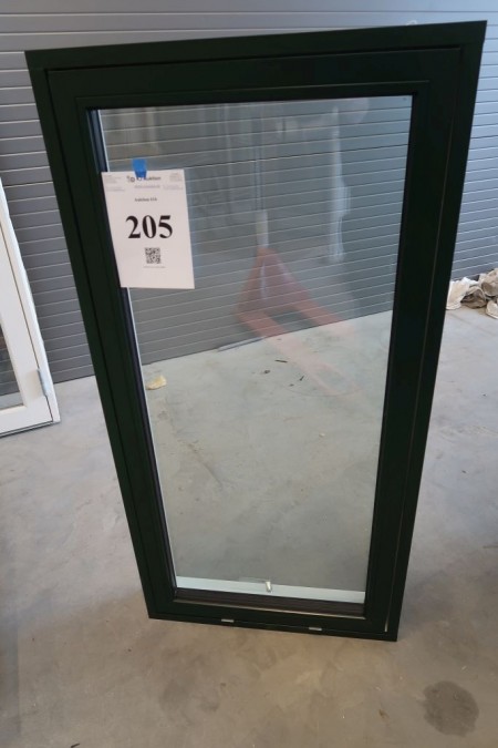 Fenster, Holz / Aluminium, grün / weiß, H140xB70 cm, Rahmenbreite 13 cm. Modell Foto