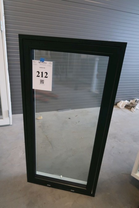 Fenster, Holz / Aluminium, grün / weiß, H140xB70 cm, Rahmenbreite 13 cm. Modell Foto