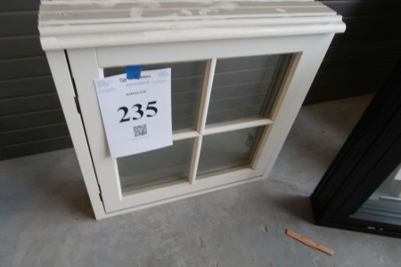 Fenster, Holz, weiß / weiß, H60xB60 cm, Rahmenbreite 11,5 cm