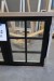 Wooden window, black / white, H87xB198 cm. Frame width 12 cm.