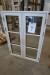 Wooden window, white / white, H132xB95 cm, frame width 11.5 cm. With rescue opening