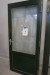 Front door right out, plastic, green / white, H212xB96.3 cm. Staple width 12 cm