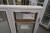 Wooden window with mahogany moldings, white / white, H123xB163 cm, frame width 14 cm