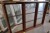Mahogni vindue, H154,5xB220 cm, karmbredde 11,5 cm