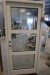 Facade door left out, wood, white / white, H210,2xB91,6 cm. Frame width 11.5 cm