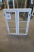 Wooden window, white / white, H119xB95 cm, frame width 11.5 cm. With groove for bottom piece