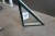 Window, triangular, wood, green / white, H88xB74 cm, frame width 11.5 cm
