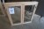 Holzfenster, unbehandelt, H108xB105 cm, Rahmenbreite 11,5 cm. Mit Nut für Unterteil