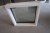 Window, wood / aluminum, anthracite / white, H69,5x59 cm, frame width 12,5 cm. Fixed frame and with groove for bottom piece