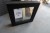 Wooden window, black / black, H59,5x59 cm, frame width 11,5 cm. With groove for bottom piece