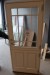 Facade door, right out, wood, white / white, H216xB93 cm, frame width 11.5 cm. The door can be divided into two so that the upper part can be opened one. See also catalog number 219