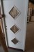 Facade door, left out, wood, white / white, H208,5xB87,5 cm, frame width 11,5 cm