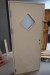 Facade door, left in, wood, white / white, H208,5xB88,5 cm, frame width 11,5 cm