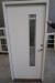 Facade door right out, wood / aluminum, black / white, H211xB94.5 cm frame width 13 cm