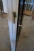 Facade door right out, wood / aluminum, black / white, H211xB94.5 cm frame width 13 cm