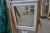 Wooden window, white / white, H211xB59 cm, frame width 11.5 cm. With 1 obvious pane