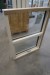 Wood window, white / white, H115xB85 cm. Frame width 11.5 cm. With 1 obvious frame