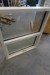Wooden window, white / white, H115xB95 cm. Frame width 11.5 cm. With 1 obvious frame.