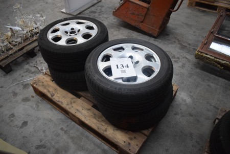 4 pcs. Audi tires with alloy wheels. 205/55 R16