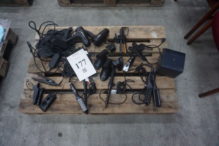 Various blow dryer, curling iron, trimmer etc.