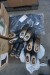 Party rubber boots. 15 pairs. Different sizes of 5 pairs of wooden shoes (size 45, 37 and 3x 42) + work jacket