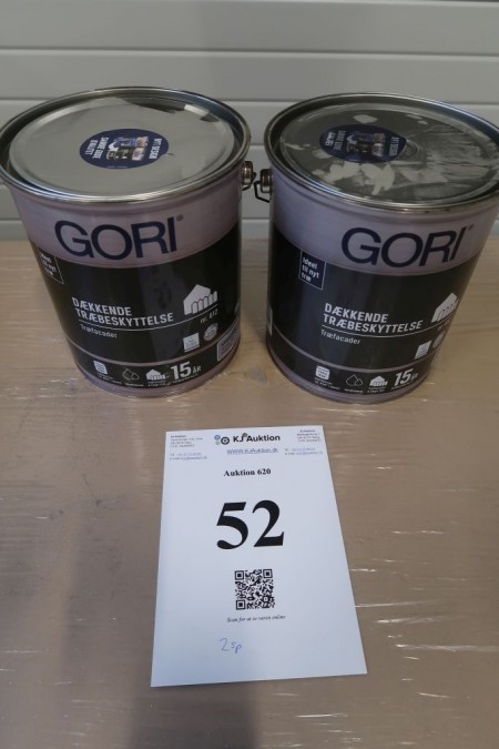 10 liters of gori, covering wood protection. Color: stone gray