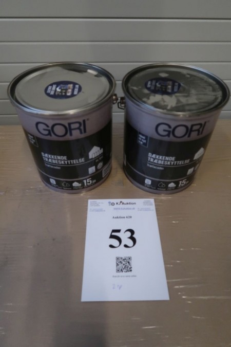 10 liters of gori, covering wood protection. Color: stone gray