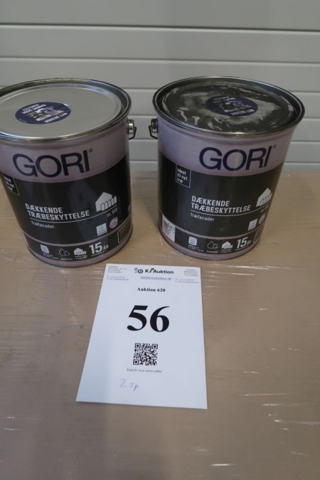 10 liters of gori, covering wood protection. Color: green umber