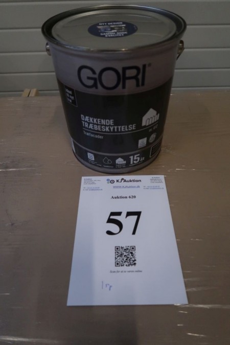 5 liters of gori, covering wood protection. Color: black
