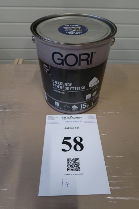 5 liters of gori, covering wood protection. Color: black