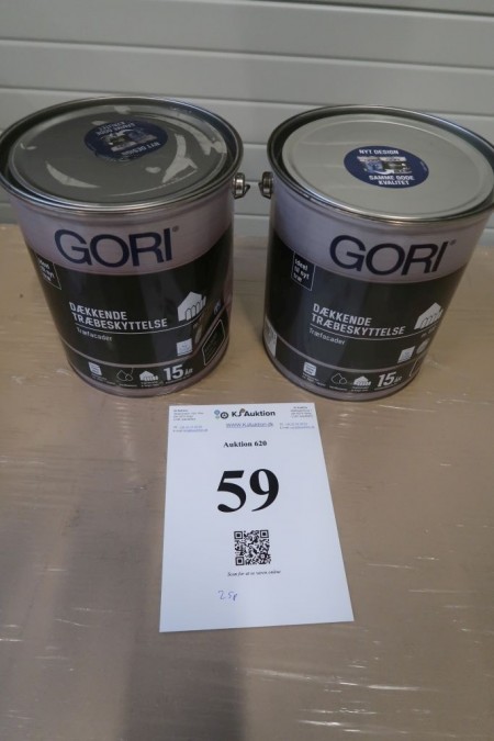 10 liters of gori, covering wood protection. Color: black