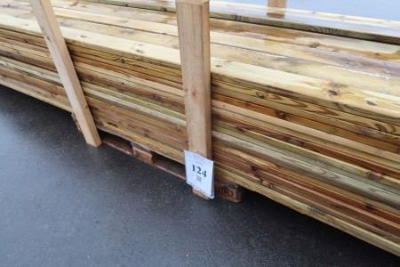 Estimated approx. 430 meter terrace boards. 28x125 mm. Length: approx. 290-530 cm