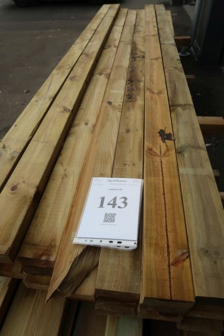 72 meters of joists impregnated. 45x95 mm. Length: 300 cm.