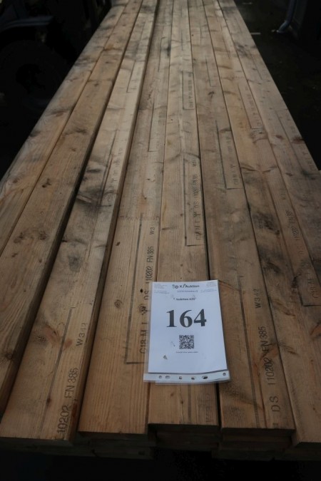 224 meter bars. 45x125 mm. Length: 660 cm.